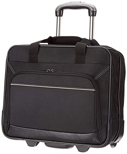 Amazon Basics Rolling Laptop Case, 15.6 in, Black - Image 1