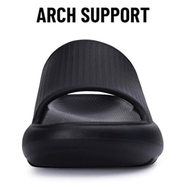 Comwarm Cloud Slide Sandals for Women Men Ultra Comfort Recovery Pillow Slippers Soft Summer Beach Shoes with Low Arch Support,Matte Black Size 13-14 Wonmen/11.5-12.5 Men - Image 5
