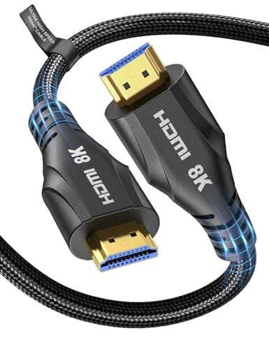 Cratree HDMI Cable 25FT Long - 4K 120hz,8K 60hz,48Gbps High-Speed HDMI Braided Cord,HDCP 2.3,eARC - Compatible with HDTV,Projector,Monitor and More - Image 1