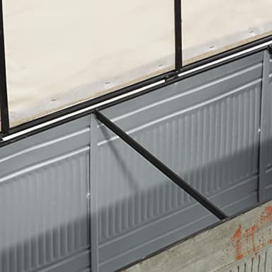 Deco 79 Metal Room Storage Bench Galvanized Entryway Bench with Cream Burlap Top, Bench 50" x 16" x 18", Gray - Image 8