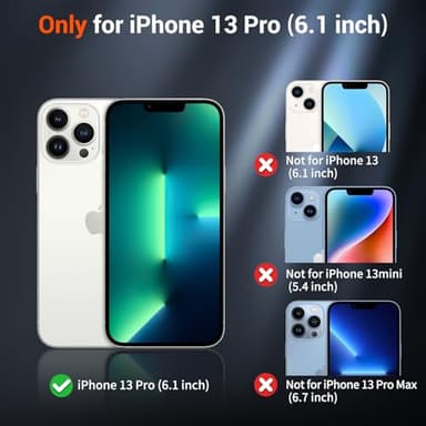 SUPFINE Magnetic for iPhone 13 Pro Case (Compatible with MagSafe) (Military Grade Drop Protection) Translucent Matte Shockproof Phone Case,Black - Image 2