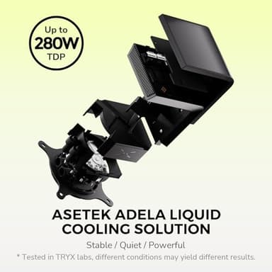 TRYX Panorama SE 360 ARGB 360mm AIO Rotatable 6.67'' AMOLED Curved Screen 3D Anamorphic Effect Customizable AIO Cooler 360mm Asetek Adela Pump 280w TDP ARGB Fan Intel LGA 1851/1700 AMD AM5/AM4 - Image 3