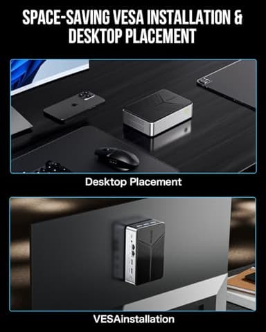 GMKtec Mini PC NAS, G9 N150 Dual Boot Linux Desktop Computer 12GB DDR5 64GB EMMC + 1TB M.2 SSD, 4*M.2 NVMe Slots, Dual NIC 2.5GbE, USB-C/USB 3.2 10Gbps, Network Attached Storage - Image 9