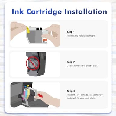 LC401XL LC401 MFC-J1010DW Ink Cartridges for Brother Printer 401XL LC 401 for MFC-J1010DW MFC-J1170DW MFC-J1012DW MFC-J1800DW MFC J1010DW - 4 Pack High Yields Black Cyan Magenta Yellow - Image 4