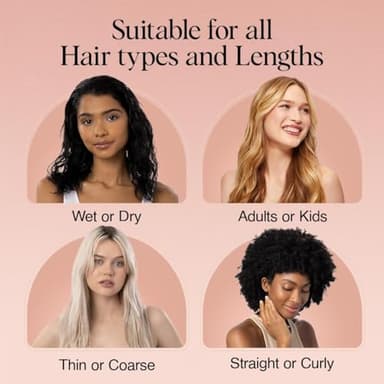 Kitsch Detangler Brush – Gentle Curly Hair Brush with Flexible Bristles for All Hair Types - Wet or Dry | Detangling Hair Brushes for Women & Men, Adults & Kids - Terracotta - Image 6