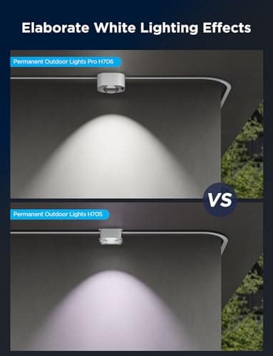 Govee Permanent Outdoor Lights Pro, 200ft with 120 RGBIC LED Lights for Daily and Accent Lighting, 75 Scene Modes for Outdoor Decor, IP67 Waterproof, Works with Alexa, Google Assistant, Matter, White - Image 6