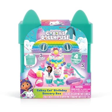 Canal Toys Gabby’s Dollhouse ™ Large Cakey Cat™ Birthday Sensory Box! Get Ready for a paw-Some Party by Sculpting Pretend Party Treats! Age 4+ - Image 3