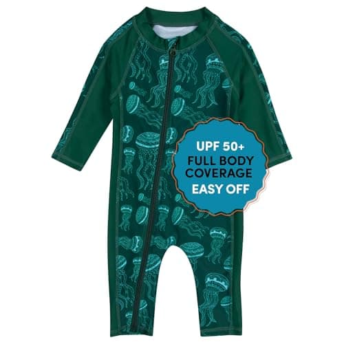 SwimZip Boys' Long-Sleeve UPF 50+ Swimsuit for Baby, Toddler, & Little Boys - Image 1