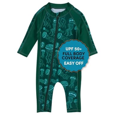 SwimZip Boys' Long-Sleeve UPF 50+ Swimsuit for Baby, Toddler, & Little Boys - Image 1