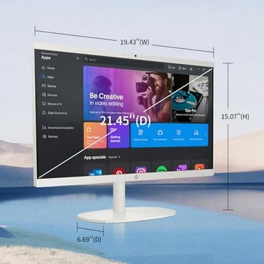 HP All in one Desktop PC with Office Lifetime License, 21.5" FHD Display, 32 GB RAM, 1 TB SSD, Intel Celeron J4025, Webcam, Intel Graphics, Wi-Fi 6, Bluetooth, HDMI, Windows 11 Pro w/RH- Accessories - Image 8