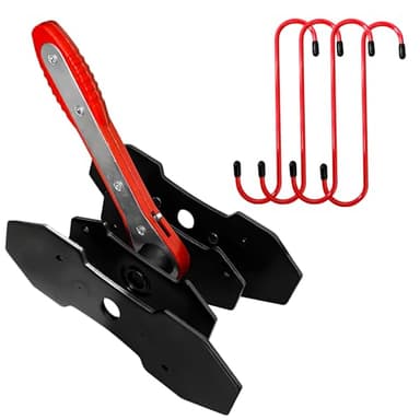 Brake Caliper Compression Tool,Caliper Piston Compressor Tool with Extra 2PCS Large Plates 1.57"-2.95" for Disc Brake Pad Spreader,Automotive Tools with 4 Break Caliper Hangers,Car Brake Repair,Red - Image 1