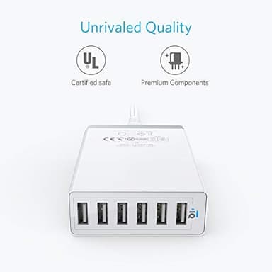 Anker Charger, 60W 6 Port USB Charging Station, PowerPort 6 Multi USB Charger for iPhone 14/13 Series, iPad Pro/Air/Mini, Galaxy S23/S22/S21, Note 20 Ultra, LG, HTC, and More - Image 6