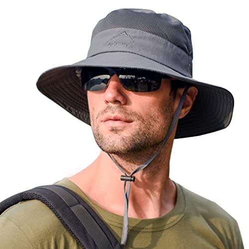 Sun Hats for Men Women Fishing Hat UPF 50+ Breathable Wide Brim Summer UV Protection Hat - Image 1