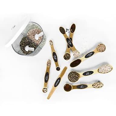 Magnetic Measuring Spoons Set Stainless Steel with Leveler, Stackable Metal Tablespoon Measure Spoon for Baking, Measuring Cups and Spoon Set Kitchen Gadgets Apartment Essentials Fits in Spice Jars - Image 8