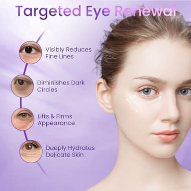 Retinol Eye Cream for Dark Circles and Puffiness, Hydrating Under Eye Cream for Dark Circles, Anti Aging Dark Circle Eye Cream for Fine Lines, Wrinkles, Firming Eye Contour, 1.06 oz - Image 2