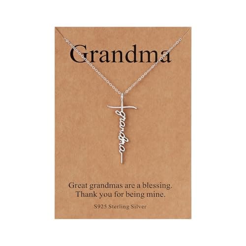 Lcherry Grandma Cross Necklace for Women - Birthday Gifts for Grandma, Religious Christian Jewelry Mother's Day Gifts for Women - Image 1