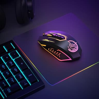 UHURU Wireless Gaming Mouse Up to 12000 DPI, Rechargeable USB-C Wireless Mouse with 7 Buttons 7 Dynamic LED Color Ergonomic Programmable MMO RPG for PC Laptop, Compatible with Windows Mac - Image 8