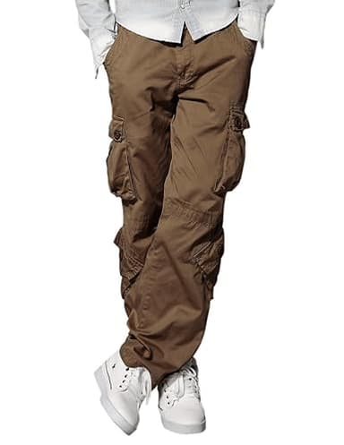 Match Men's Wild Cargo Pants(Camel,30) - Image 1