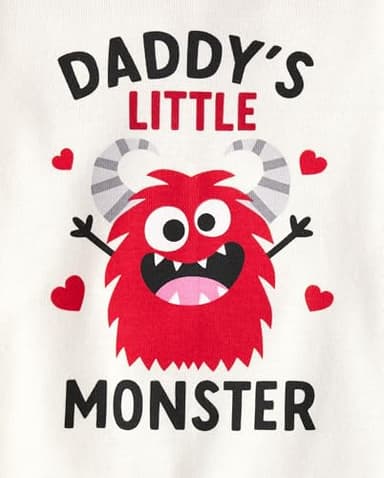 The Children's Place,Baby Boys,and Toddler Long Sleeve Top and Pants Snug Fit 100% Cotton 2 Piece Pajama Set,Daddys Monster,2 Years - Image 2