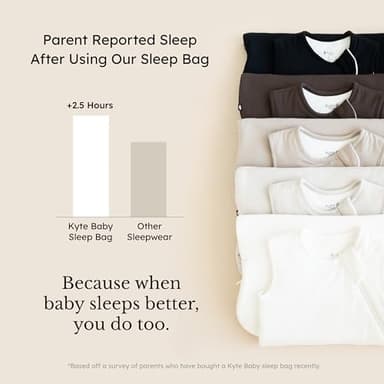 KYTE BABY Unisex Rayon Made From Bamboo Sleep Bag for Babies and Toddlers, 1.0 Tog (Large, Fog) - Image 4