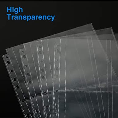 Sooez 30 Pack Heavy Duty Photo Sleeves for 3 Ring Binder (240 Pictures), 3.5x5 Plastic Album Refill Pages, Clear Archival Sleeves, Seed Binder Pages 8.5x11 - Image 5