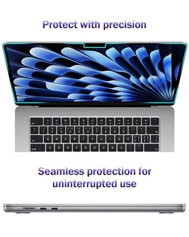 F FORITO 2-Pack Anti Blue Light Matte Screen Protector Compatible with MacBook Air 13.6 inch (2022-2025, M2, M3, M4), Eye Protection Blue Light Blocking & Anti Glare Laptop Screen Protector - Image 6