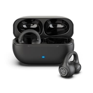 JLab Flex Open Earbuds, Clip-on Cuff Design, Wireless Open-Ear Audio Freedom Effortless Fit, Safe Listening, Bluetooth Multipoint, Customize with The App, Black - Image 1