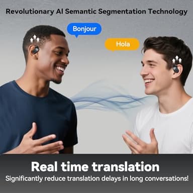 Xmenha Translation Earbuds Real Time, 144 Languages Translation Device Ai Translator Earbuds Translating Headphones Real Time Ai Headphones Language Translation - Image 3