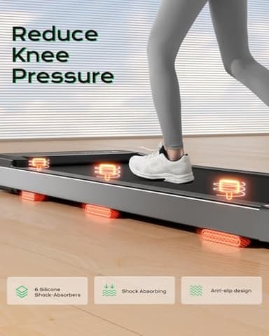 TREAFLOW Walking Pad,Treadmill with Incline for Home Office, 2.5HP Portable Under Desk Treadmill with 265 Lbs Capacity,Remote Control - Image 4