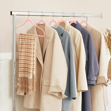 TGHYR Velvet Clothes Hangers Pink Non-Slip Felt Hangers 22 Pack with Shoulder Notches 360° Swivel Gold Hook Heavy Duty Coat Hangers for Closet Ultra Slim Space-Saving Hangers for Suits Shirts Dress - Image 5