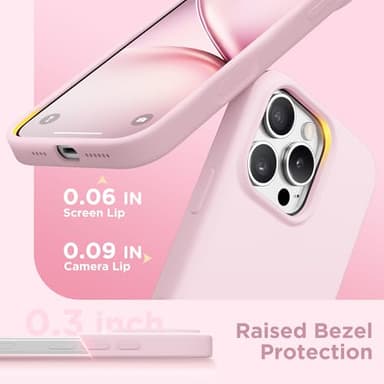 GolbinBox Magnetic for iPhone 16 Pro Max Case, Compatible with MagSafe, Screen Protector + Camera Lens Protector, Liquid Silicone Shockproof Protective Phone Case for iPhone 16 Pro Max, Chalk Pink - Image 6
