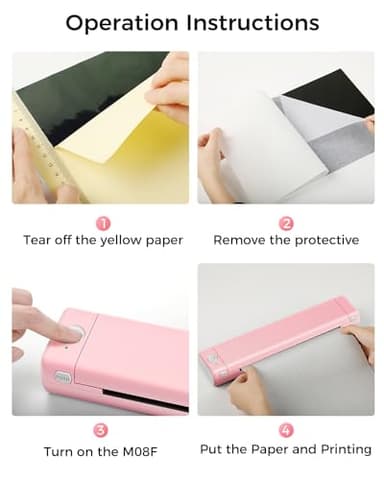 Phomemo Portable Printers Wireless for Travel, M08F Thermal Bluetooth Printer Support for 8.5"x11" US Letter, Small Inkless Printer Compatible with iOS, Android, Laptop for Car, Office, Home - Image 7