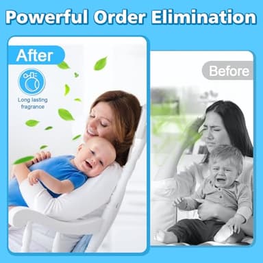 SOHBCLE Refills Compatible with Genie Easy Roll Signature Diaper Pail and Platinum Diaper Pail, Upgraded 90 Bags Hold up to 4200 Newborn Diapers, Extra Thickness Powerful Odor Control, Plant Scented - Image 4