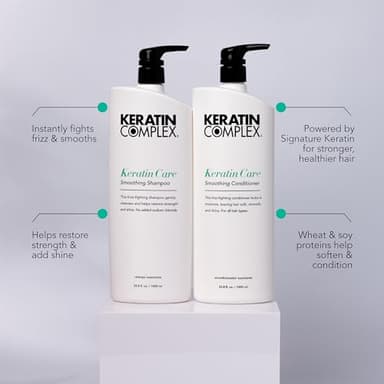 Keratin Complex - Keratin Care Smoothing Shampoo & Conditioner Duo - 33.8 fl oz Each - Image 4