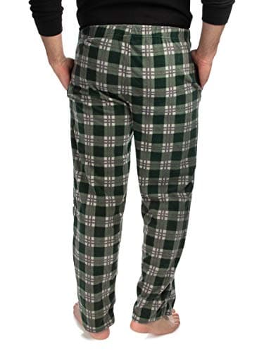 DG Hill (3 Pairs) Mens PJ Pajama Pants Bottoms Fleece Lounge Sleepwear Plaid PJs with Pockets Pants (Red, Blue & Green), Multicolor, Large: 33-35" waist - Image 4