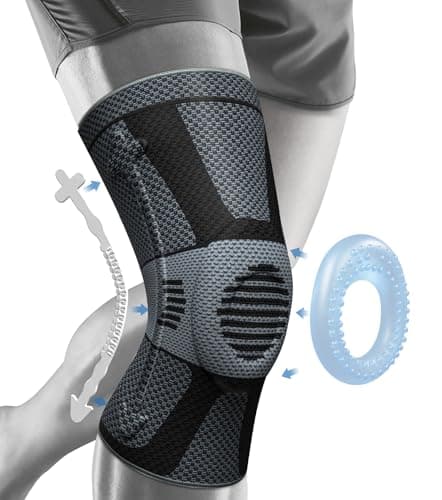 NEENCA Professional Knee Brace for Pain Relief, Medical Knee Compression Sleeve, Knee Support with Horizontal Knit Tech for Meniscus Tear, ACL, Arthritis, Joint Pain, Runner, Workout- FSA/HSA APPROVED - Image 1