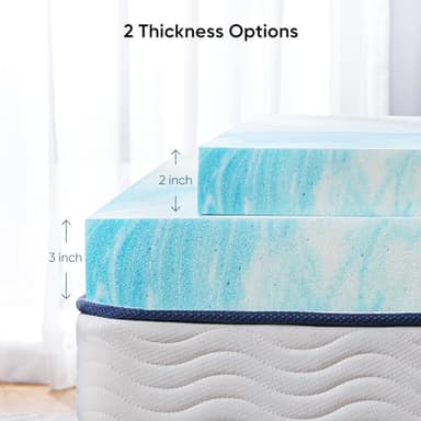 Marsail Mattress Topper Queen, 3-inch Gel Memory Foam, Bed Topper for Queen Size Bed, Soft for Sleeper Sofa, RV, Camper, CertiPUR-US Certified - Image 6