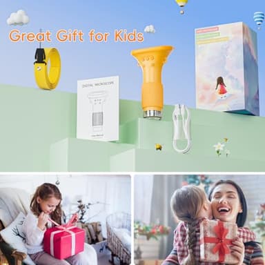 Microscope for Kids, SKYBASIC 2" IPS Screen 1000X Handheld Digital Microscopes HD Pocket Portable Mini USB Microscope Camera, PC Compatible, Science Edu Fun Birthday Gifts Toys for Children Students - Image 7