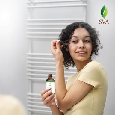 SVA Pomegranate Seed Organic - 4 Fl Oz – 100% Natural Cold Pressed Organic Pomegranate Oil - for Face, Skin Care, Hair Care, Scalp Massage & Body Massage – Carrier Oil with Dropper - Image 7