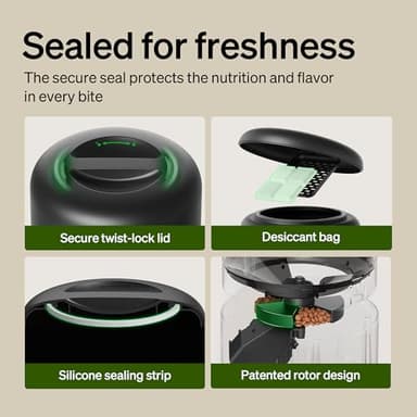 PETLIBRO Automatic Cat Feeder, 5G WiFi Automatic Dog Food Dispenser with Freshness Preservation, 5L Timed Pet Feeder with Low Food Sensor, Up to 10 Meals Per Day, Granary Black - Image 4