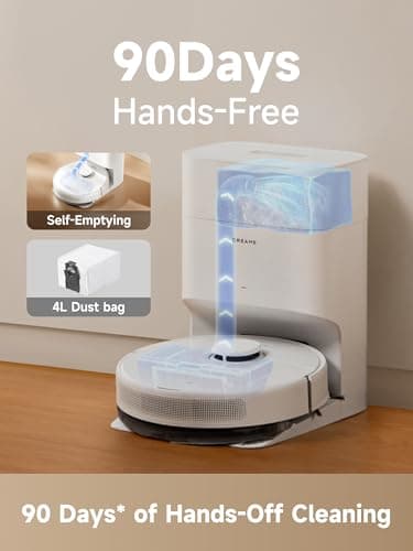 DREAME D10 Plus Gen 2 Robot Vacuum and Mop with Self Emptying Base for 90 Days of Cleaning, 6000 Pa Suction and LiDAR Navigation, Obstacle Avoidance, Wi-Fi Connected - Image 2