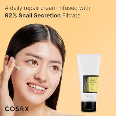 COSRX Snail Mucin 92% Moisturizer, Daily Repair Face Gel Cream Tube Type for Dry, Sensitive Skin, Not Tested on Animals, No Parabens, No Sulfates, No Phthalates, Korean Skincare (3.52Fl Oz / 100g) - Image 2