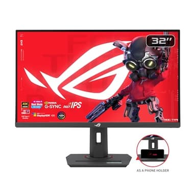 ASUS ROG Strix 32” 4K HDR Gaming Monitor (XG32UCG) – 3840x2160, Dual Mode (4K 160Hz/FHD 320Hz), 0.3ms, Fast IPS, Extreme Low Motion Blur Sync, USB-C, G-SYNC Compatible, Tripod Socket, 3 yr Warranty - Image 2