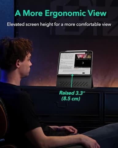 ESR for iPad Air 11 Inch Case M3/M2 (2025/2024), iPad Air 5th/4th Gen Case (2022/2020) 10.9 Inch, Removable Magnetic Cover, Adjustable Portrait/Landscape Stand, 9 Standing Angles, Black - Image 5