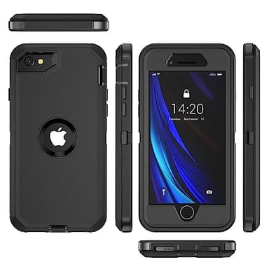 jaroco for iPhone SE Case 2022/2020/3rd/2rd,iPhone 8/7 case [Shockproof] [Dropproof] [Military Grade Drop Tested] with Non-Slip Removable Heavy Duty Full Body Phone Case-Black - Image 8