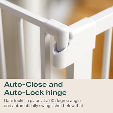 Cumbor 2 Pack 29.7-46" Baby Gate for Stairs, Mom's Choice Awards Winner-Auto Close Dog Gate for doorways, Easy Install Pressure Mounted Pet Gates indoor, Easy Walk Thru Wide Safety Gate for Dog, White - Image 8