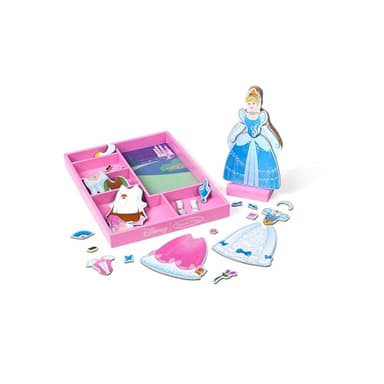 Melissa & Doug Disney Cinderella Magnetic Dress-Up Wooden Doll Pretend Play Set (30+ pcs) - Image 1