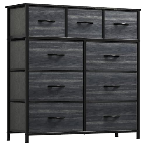 YITAHOME Dresser for Bedroom with 9 Drawers - Fabric Storage Tower, Tall Chest Organizer Unit for Living Room, Entryway, Closets with Sturdy Steel Frame, Wooden Top - Image 1