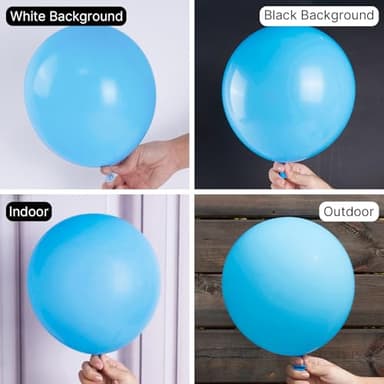 PartyWoo Light Blue Balloons, 100 pcs Blue Balloons Different Sizes Pack of 36 Inch 18 Inch 12 Inch 10 Inch 5 Inch for Balloon Garland as Birthday Decorations, Wedding Decorations, Party Decorations - Image 3
