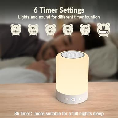 Kipcush Night Light White Noise Sound Machine, Max 8H Timer, 20 Soothing Sleep Sounds. Portable Design for Bedroom, Office, Nursery, Travel, Up to 8 Hours Battery Life - Image 4